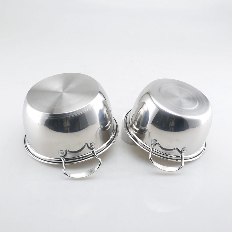 Set of 10PCS  Stainless Steel Cookware Set  Cooking Pot Set Sufuria Set  (5PCS 16/18/20/22/24CM Pots+5PCS Lids)