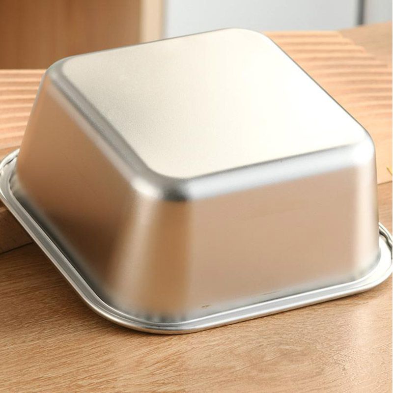 【On Sale】Set of 4PCS Stainless Steel Lunch Box With Lid  Refrigerator Storage Box  Lunch Box fresh-keeping Box (12/14/16/18CM)