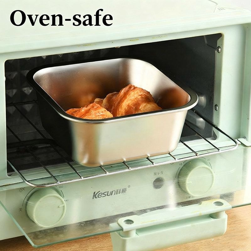 【On Sale】Set of 4PCS Stainless Steel Lunch Box With Lid  Refrigerator Storage Box  Lunch Box fresh-keeping Box (12/14/16/18CM)