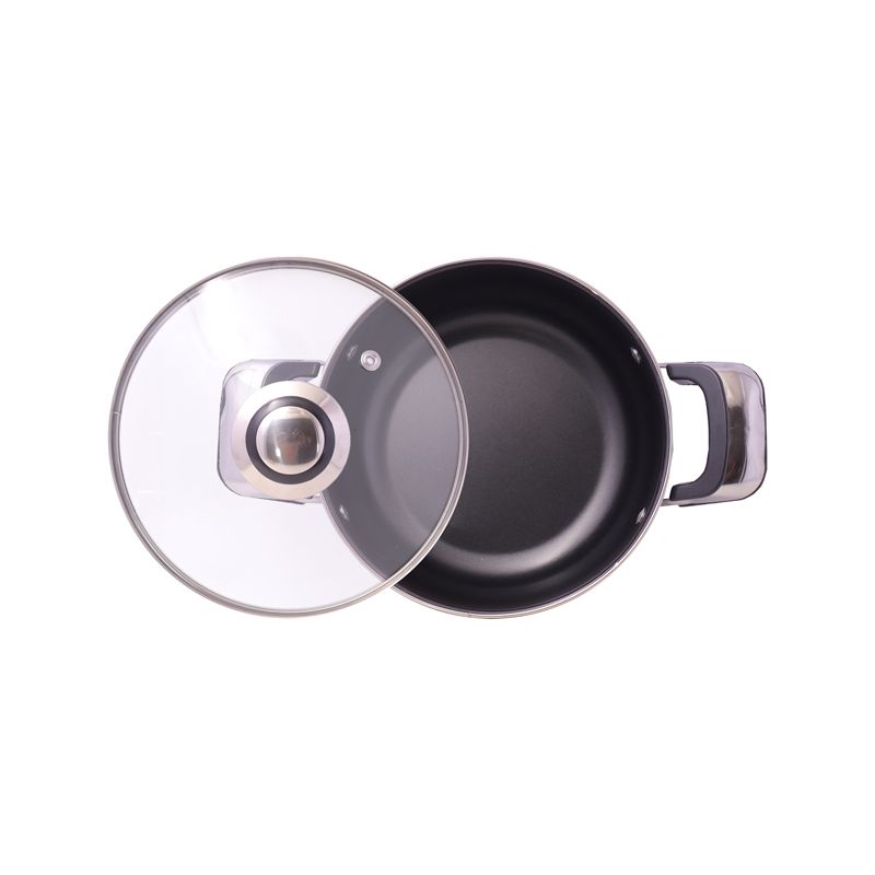 HotChef  Set of 6PCS  Non-stick Cookware Set Sufuria Set Cooking Pot Set Suitable for Induction Cooker  (3PCS 18/20/22cm Pots +3PCS Lids)
