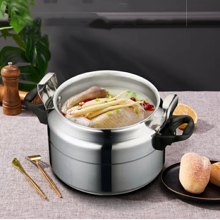1PC 3L/5L/7L /9L  Aluminum Pressure Cooker Large Capacity Pressure Cooker for Gas Stove , Explosion Proof Pressure Canner with Easy Lock Lid, Fast Cooking Cookware