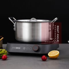 【On Sale】Set of 14PCS  Aluminum Non Stick Cookware Set Sufuria Set Nonstick Pots Soup Pot Milk Pot  Set (7PCS 14/16/18/20/22/24/26CM Pots +7PCS Lids)