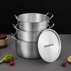 【On Sale】Set of 14PCS  Aluminum Non Stick Cookware Set Sufuria Set Nonstick Pots Soup Pot Milk Pot  Set (7PCS 14/16/18/20/22/24/26CM Pots +7PCS Lids)