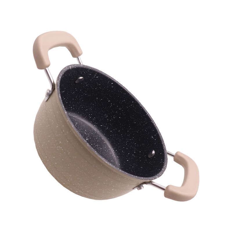 Set of 10PCS Die Cast Set Iron Heavy Non-stick Cookware Set Sufuria Set cooking pot set (5PCS 18/20/22/24/26cm Pots+5pcs Lids) Suitable for induction cookers