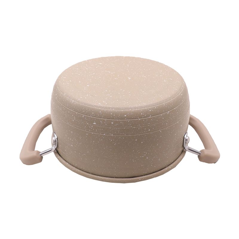 Set of 10PCS Die Cast Set Iron Heavy Non-stick Cookware Set Sufuria Set cooking pot set (5PCS 18/20/22/24/26cm Pots+5pcs Lids) Suitable for induction cookers