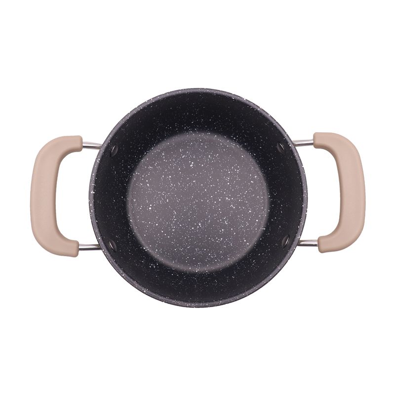 Set of 10PCS Die Cast Set Iron Heavy Non-stick Cookware Set Sufuria Set cooking pot set (5PCS 18/20/22/24/26cm Pots+5pcs Lids) Suitable for induction cookers