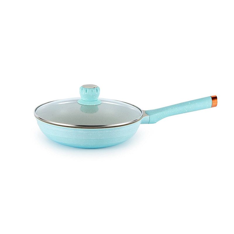 HotChef Set of 17PCS Non-stick Die Cast Aluminum Marble Coating  Cookware Set Sufuria Set Cooking Pot  Set  Casserole and Fry Pan Set Ceramic Co(5PCS 18/20/22/24/26CM Pots+5PCS Lids +3PCS Accessories)