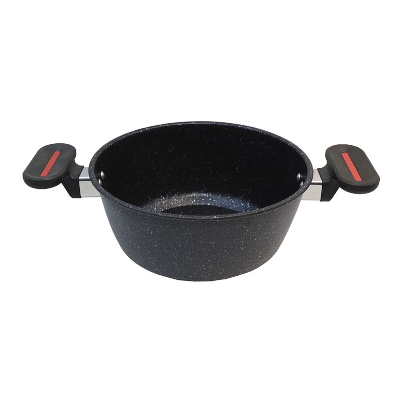 【On Sale】HotChef Set of 10PCS Non-stick Iron Marble Coating Die Casting Cookware Set Sufuria Set Cooking Pot Soup Pots Set Suitable for Induction Cookers (5PCS 20/22/24/26/28CM Pots+5PCS Lids)