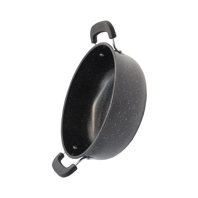 HotChef Set of 8PCS Non-stick Iron Thickened and Large Size Cookware Set Marble Coating Sufuria Set Cooking Pots Set Soup Pots Set  Suitable for induction cookers (4PCS 24/26/28/30CM Pots)