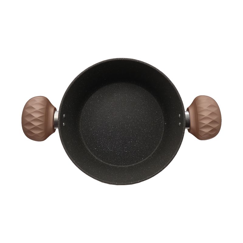 HotChef Set of 7PCS Non-stick Aluminum Marble Coating Cookware Set Sufuria Set Cooking Pot Soup Pots Set (3PCS 18/20/24CM Pots+1PC 24CM Pan+3PCS Lids)