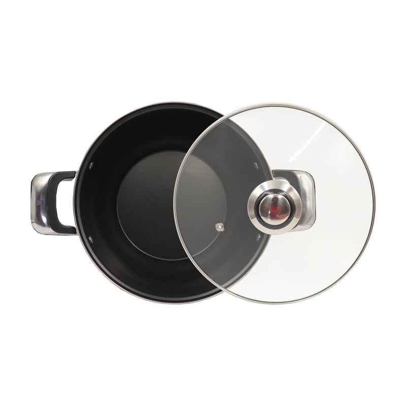 HotChef Set of 2PCS  24CM Non-stick  Iron Multipurpose Pot Deep Fry Pan  With Convenient Fry Basket Suitable for Induction Cookers