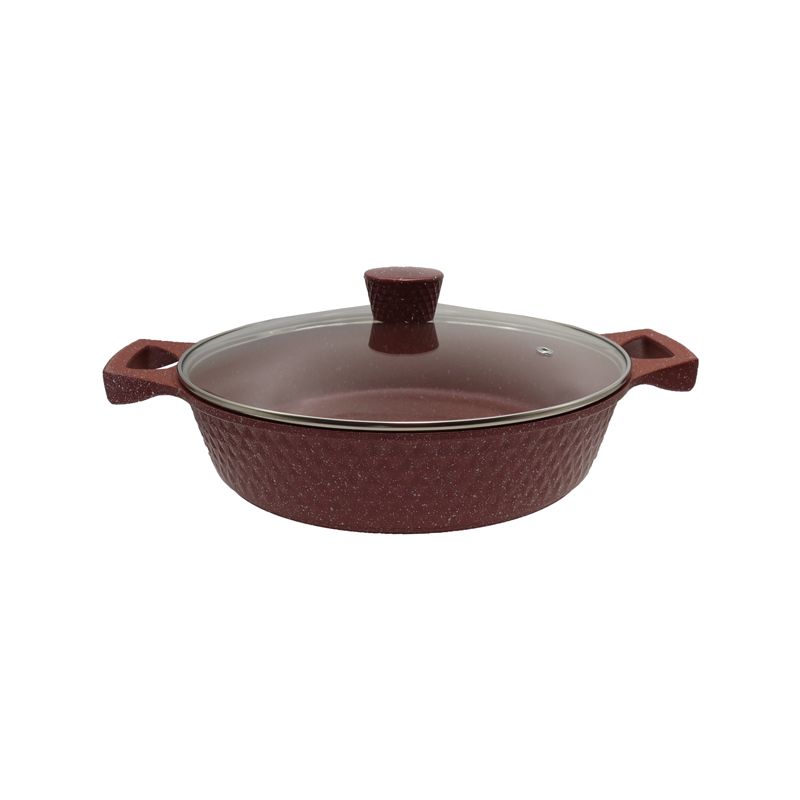 【On Sale】HotChef  Set of 12PCS Non-Stick Thickened and Large Size Die Cast Aluminum Cookware Set  Marble Coating Sufuria Set Cooking Pot Set (5PCS 20/24/28/28/32CM Pots+5PCS Lids +2PCS Gloves)