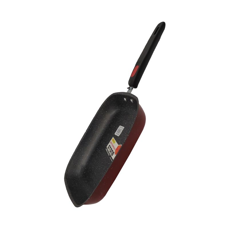 HotChef 1PC 24/26CM Non-stick Marble Coating Pan Iron Square  Sufuria Frying Pan Suitable for Induction Cookers