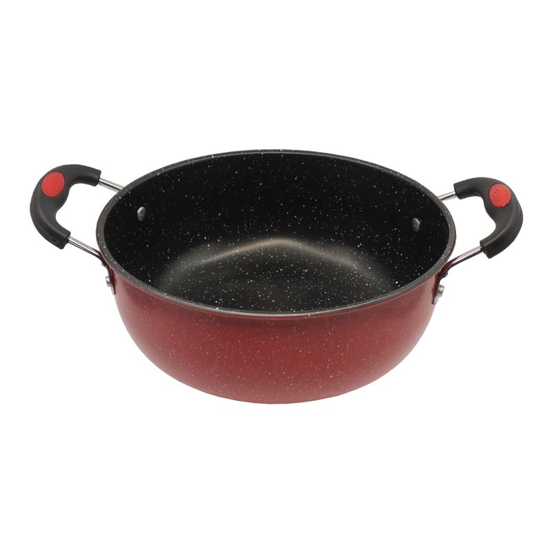 HotChef Set of 6PCS Non-stick Iron Cookware Set  Sufuria Set Cooking Pot Soup Pots Set Suitable for Induction Cookers (3PCS 22/24/26CM Pots+3PCS Lids) TTG102