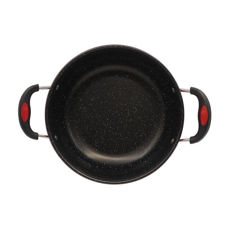 HotChef Set of 6PCS Non-stick Iron Cookware Set  Sufuria Set Cooking Pot Soup Pots Set Suitable for Induction Cookers (3PCS 22/24/26CM Pots+3PCS Lids) TTG102