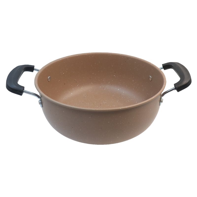 HotChef Set of 6PCS Non-stick Iron Marble Coating Cookware Set  Sufuria Set Cooking Pot Soup Pots Set Suitable for Induction Cookers (3PCS 22/24/26CM Pots+3PCS Lids) TTG123