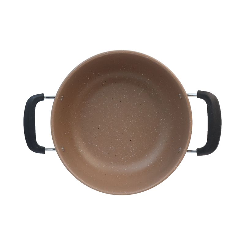 HotChef Set of 6PCS Non-stick Iron Marble Coating Cookware Set  Sufuria Set Cooking Pot Soup Pots Set Suitable for Induction Cookers (3PCS 22/24/26CM Pots+3PCS Lids) TTG123