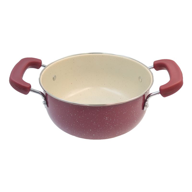 HotChef Set of 6PCS Non-stick Iron Marble Coating Cookware Set  Sufuria Set Cooking Pot Soup Pots Set Suitable for Induction Cookers (3PCS 18/20/22CM Pots+3PCS Lids)  TTG122