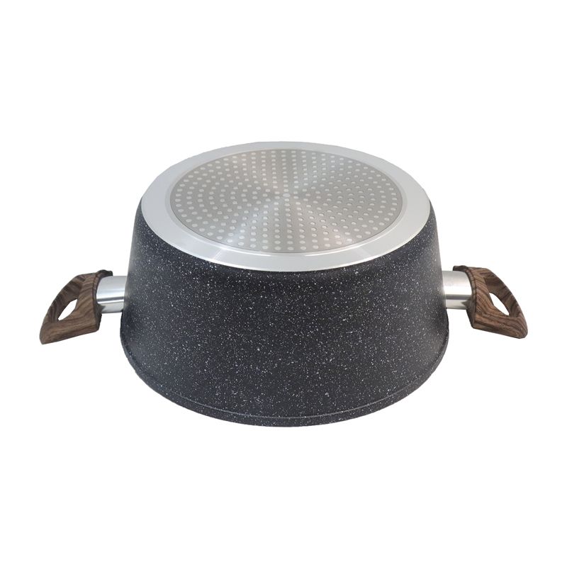 【On Sale】HotChef Set of 12PCS Non-stick Aluminum Marble Coating Cookware Set Sufuria Set Cooking Pot Soup Pots Set (3PCS 16/20/24/CM Pots+3PCS 20/24/28CM Pans+4PCS Lids+2PCS Accessories)