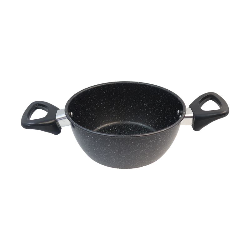 HotChef Set of 10PCS Non-stick Iron Marble Coating Cookware Set Sufuria Set Cooking Pot Set Suitable for Induction Cookers (5PCS 18/20/22/24/26CM Pots+5PCS Glass Lids)