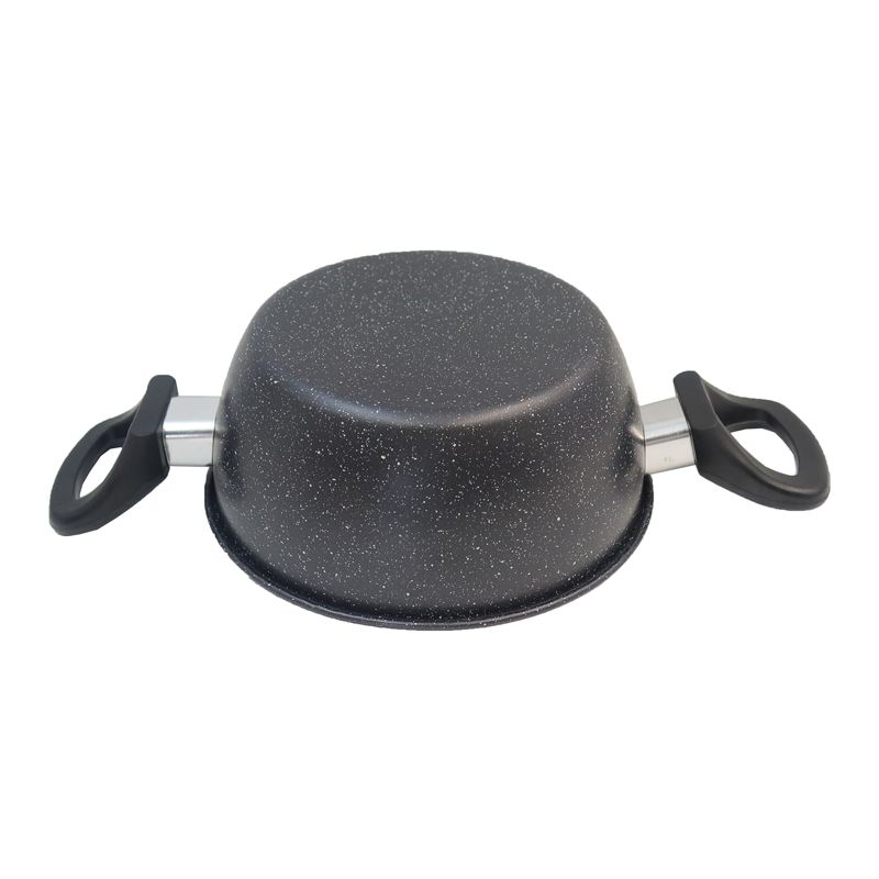 HotChef Set of 10PCS Non-stick Iron Marble Coating Cookware Set Sufuria Set Cooking Pot Set Suitable for Induction Cookers (5PCS 18/20/22/24/26CM Pots+5PCS Glass Lids)