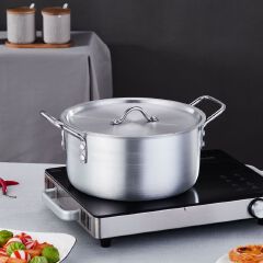【On Sale】Set of 14PCS  Aluminum Non Stick Cookware Set Sufuria Set Nonstick Pots Soup Pot Milk Pot  Set (7PCS 14/16/18/20/22/24/26CM Pots +7PCS Lids)