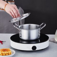 【On Sale】Set of 14PCS  Aluminum Non Stick Cookware Set Sufuria Set Nonstick Pots Soup Pot Milk Pot  Set (7PCS 14/16/18/20/22/24/26CM Pots +7PCS Lids)