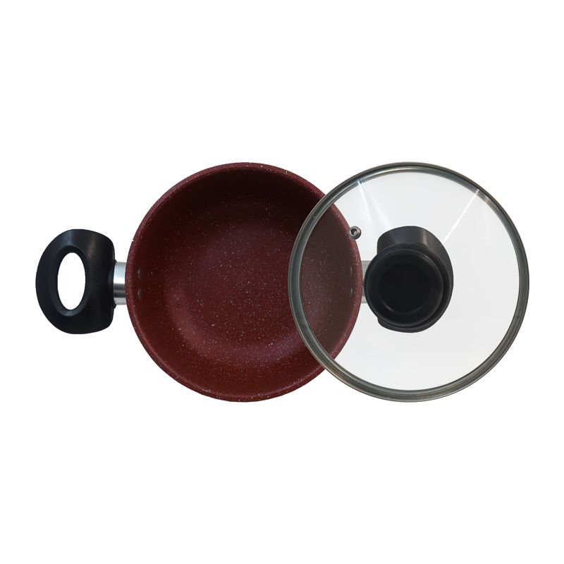 【On Sale】HotChef Set of 10PCS Non-stick Aluminum Marble Coating Die Casting Cookware Set Sufuria Set Cooking Pot Soup Pots Set (5PCS 18/20/22/24/26CM Pots+5PCS Lids)