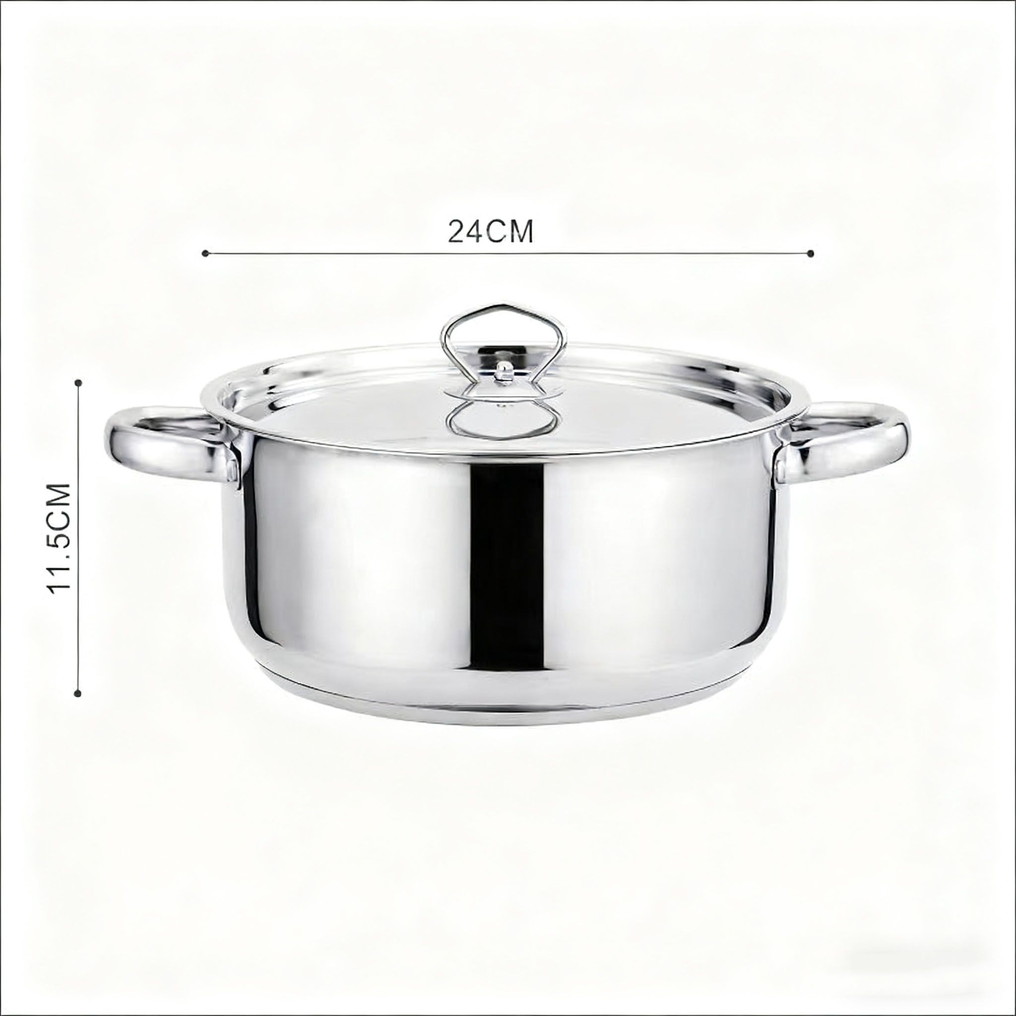 Set of 15PCS Non-stick Stainless Steel Cookware Set Cooking Pot Set Sufuria Set (6PCS 18/18/20/22/26/26 CM Pots+6PCS Stainless Steel Lids+3PCS Stainless Steel Spoon Set )
