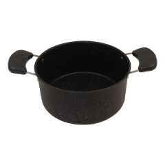 Set of 10PCS Non-stick Iron Marble Coating Cookware Set Sufuria Set Cooking Pot Set Suitable for Induction Cookers (5PCS 16/18/20/22/24CM Pots+5PCS Glass Lids)
