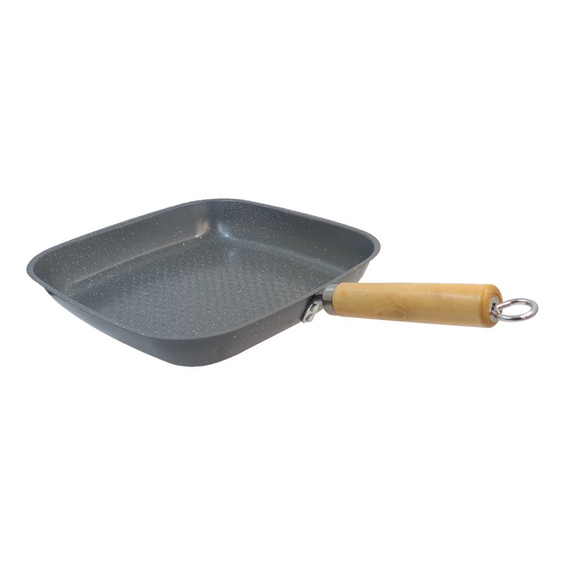 HotChef 1PC 24CM / 26CM Non-stick Marble Coating Pan Iron Square Sufuria Frying Pan Suitable for Induction Cookers