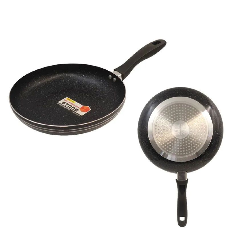 HotChef 1PC 22/24/26CM Non-stick Thick Marble Coating Pan Aluminum Sufuria Frying Pan Suitable for Induction Cookers
