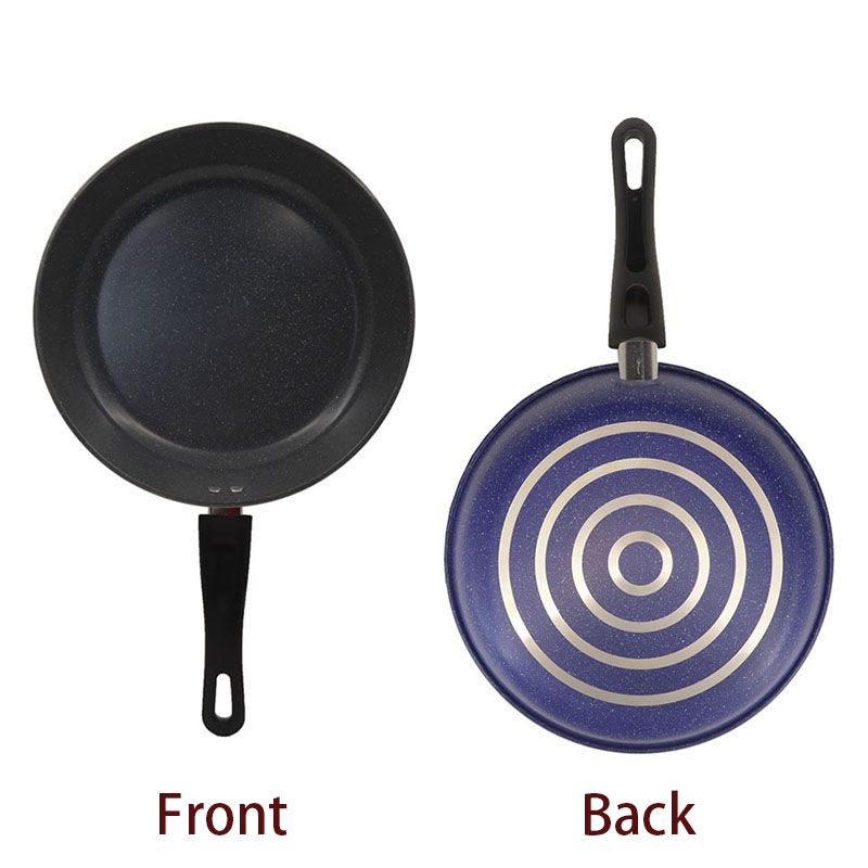 HotChef 1PC 22/24/26/28CM Non-stick Thick Marble Coating Pan Iron Sufuria Frying Pan Suitable for Induction Cookers