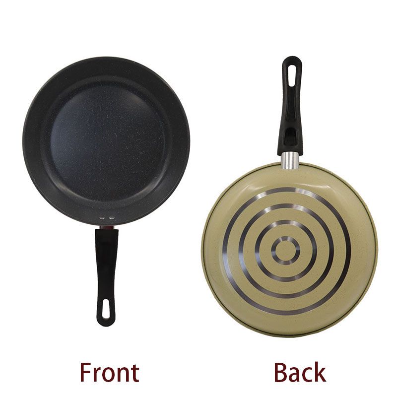 HotChef 1PC 22/24/26/28CM Non-stick Thick Marble Coating Pan Iron Sufuria Frying Pan Suitable for Induction Cookers