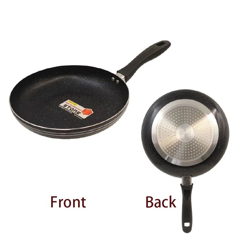 HotChef 1PC 22/24/26CM Non-stick Thick Marble Coating Pan Aluminum Sufuria Frying Pan Suitable for Induction Cookers