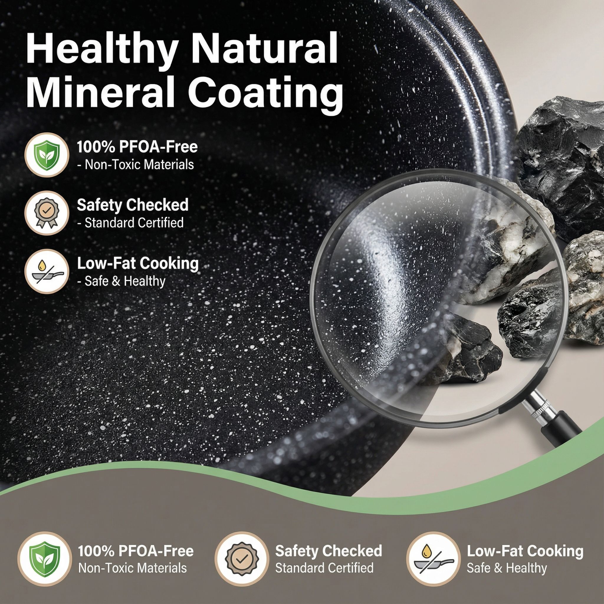 [ChristmasGift]10PCS Marble Coated PFOA-Free Non-Stick Cooking Pot Set (5PCS 18-26cm+5PCS Lids) | Even Heating & Easy Clean | For Soups/Stews/Daily Cooking | Iron Cookware Set | HotChef Sufuria Set