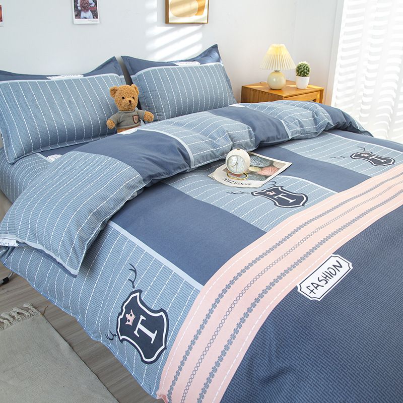 3/4pcs Blue Theme Duvet Cover Set (NO Duvet&Pillow) Simplicity Nordic Style Comforter Cover Set