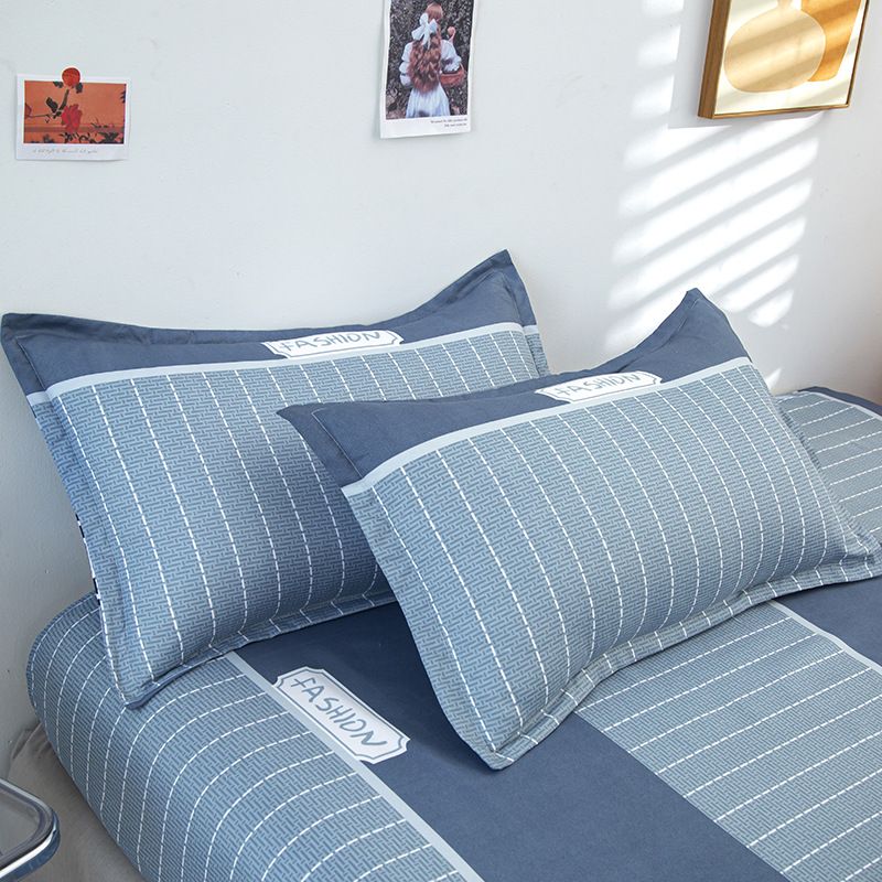 3/4pcs Blue Theme Duvet Cover Set (NO Duvet&Pillow) Simplicity Nordic Style Comforter Cover Set