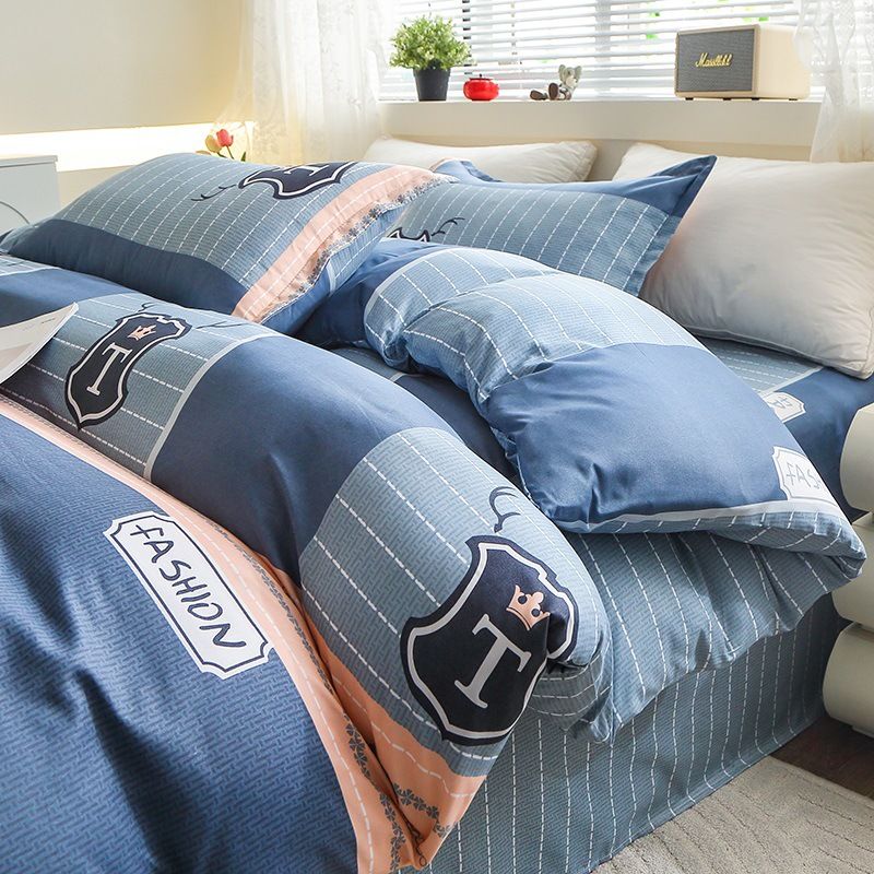 3/4pcs Blue Theme Duvet Cover Set (NO Duvet&Pillow) Simplicity Nordic Style Comforter Cover Set
