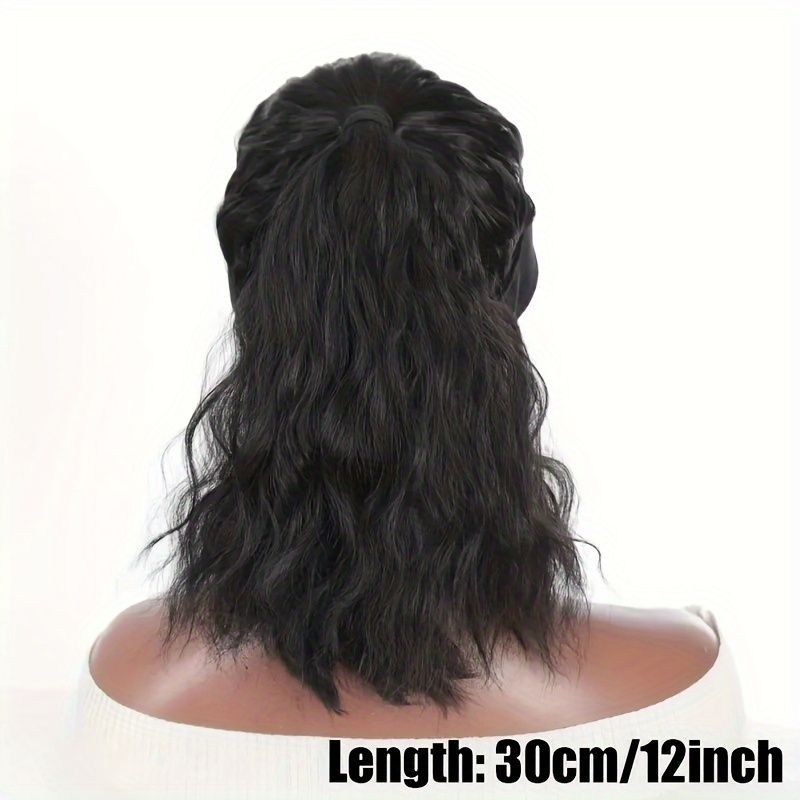 Women's Adjustable Baseball Cap Wig With Synthetic Curly Ponytail Extension Sporty Style Visor Hat