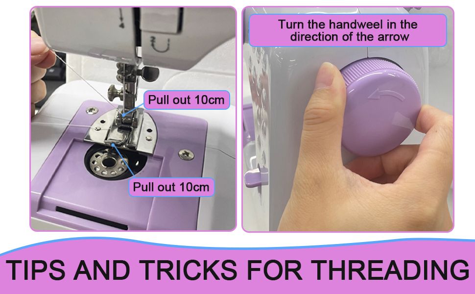 Home Mini Sewing Machine for Beginners 12 Built-in Stitches with Reverse Sewing with Accessory Kit Presser Foot Pedal