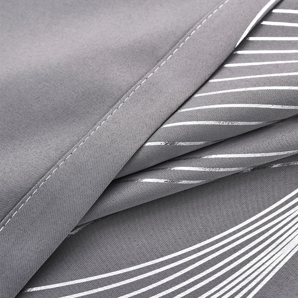 1 pc Thermal Insulated Striped Blackout Curtains Room Darkening Window Drapes for Bedroom and Living Room