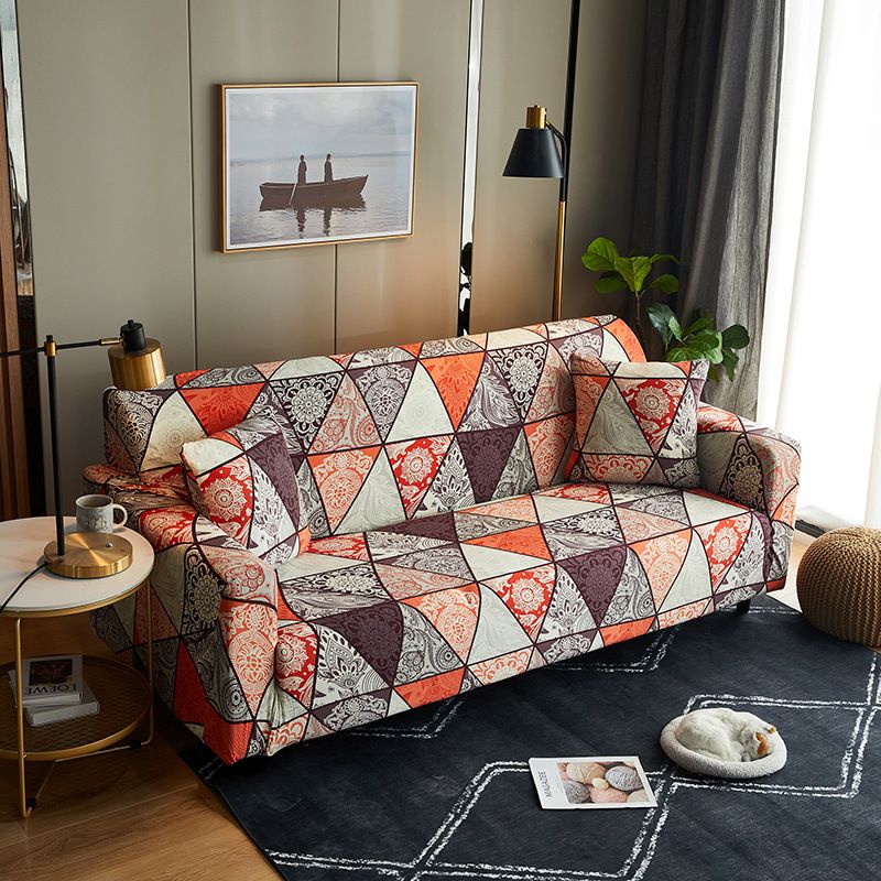 1pc Ethnic Printed Sofa Covers Couch Cover Stretch Slipcovers Living Room Decoration Sectional Sofa Full Wrap Soft Sofa Protector
