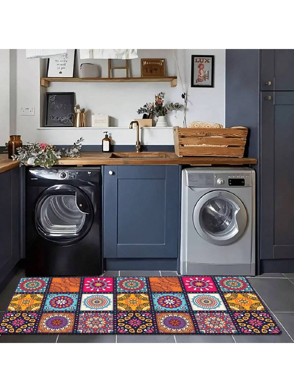 Kitchen Mat Cheaper Anti-slip Modern Area Rugs Living Room Balcony Bathroom Printed Carpet Doormat Hallway Geometric Bath Mat