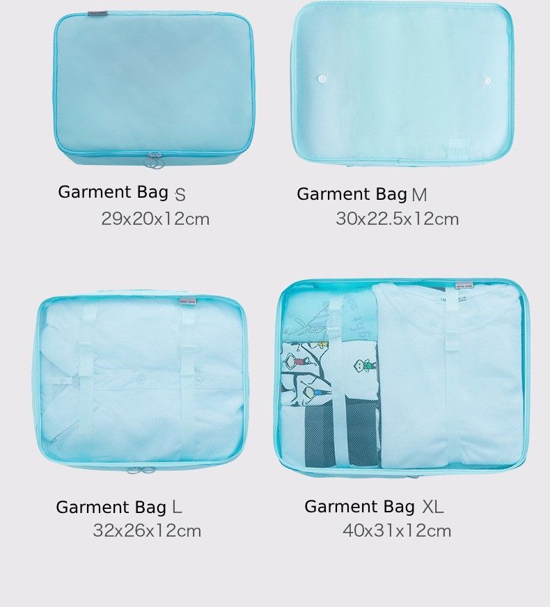 7pcs Premium Travel Organizer Set Lightweight Luggage Packing Organizers Bag Travel Cubes Set for Men Women