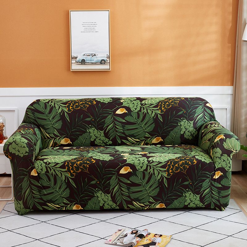 1/2/3 Flowers Leaves Plant Pattern Stretchy Seater Sofa Cover Slipcovers for Couches Loveseats Washable Furniture Protector