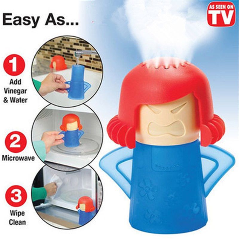 Microwave Cleaner Angry Mom Creative Spray-On Degreaser Cleaner Refrigerator Cleaning Deodorization Kitchen Gadgets