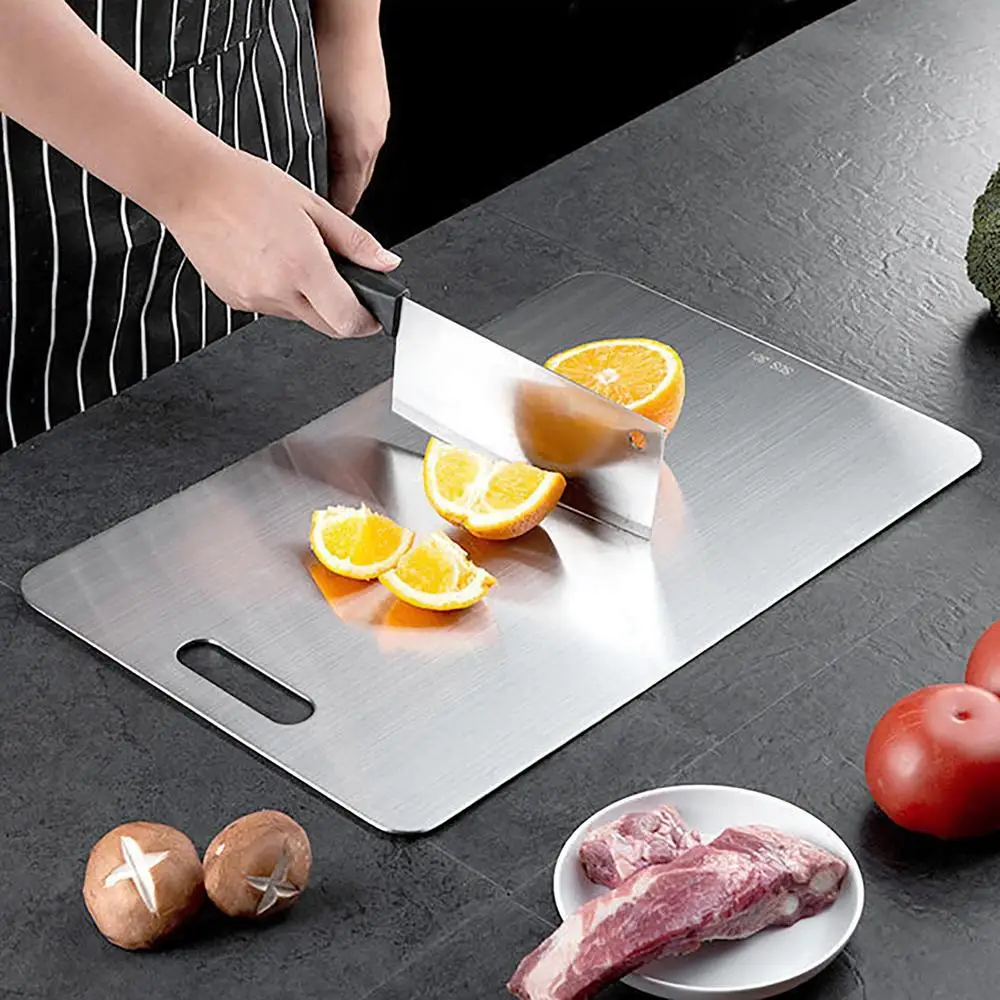 Stainless Steel Cutting Board Thickened Anti Mold Nontoxic Household Rolling Thawing Cutting Board