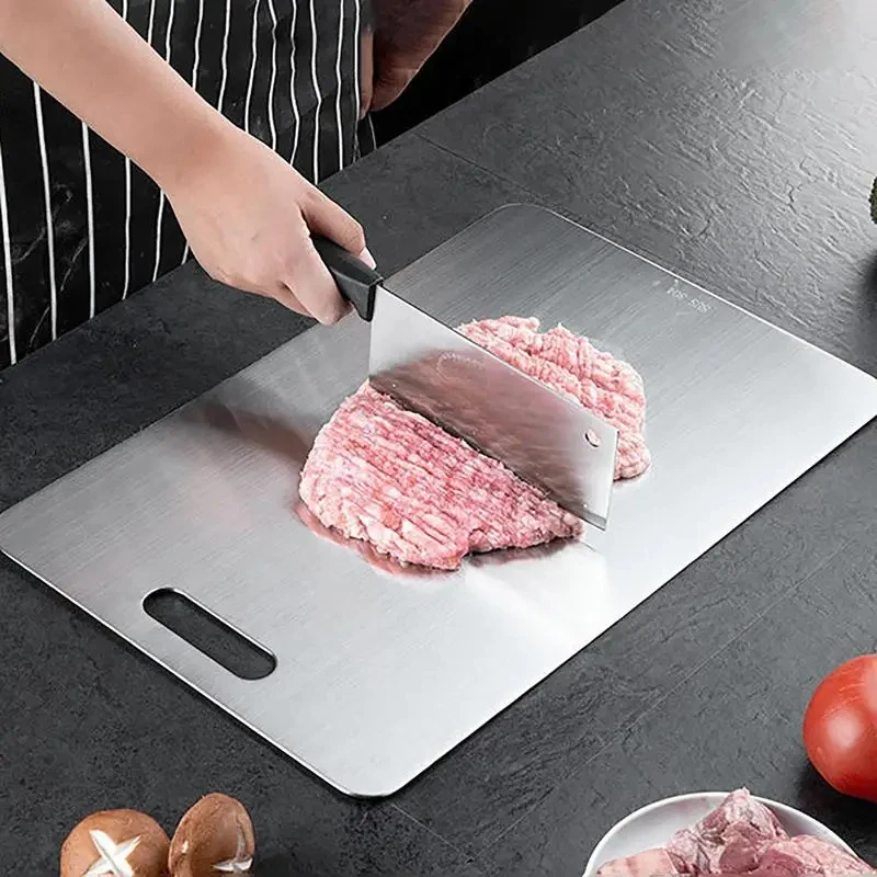 Stainless Steel Cutting Board Thickened Anti Mold Nontoxic Household Rolling Thawing Cutting Board