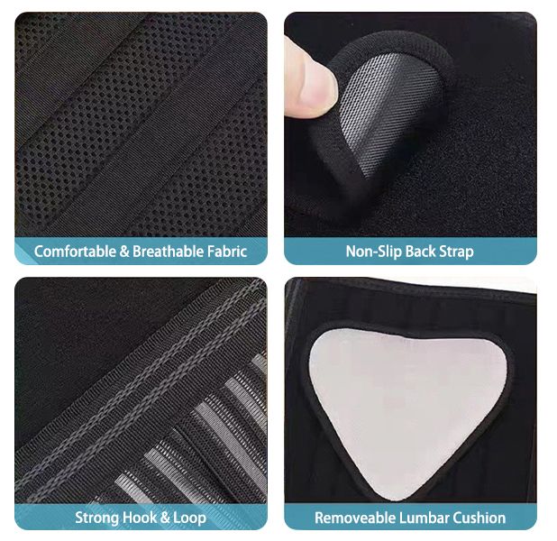 Back Braces for Lower Back Pain Relief With 6 Stays Breathable Back Support Belt for Men Women work Ergonomic Design Lumbar Belt for Injury, Herniated Disc,Scia